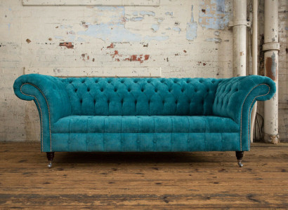 Chesterfield Original Sofa Couch Textile Sofas Couches Upholstery Fabric new